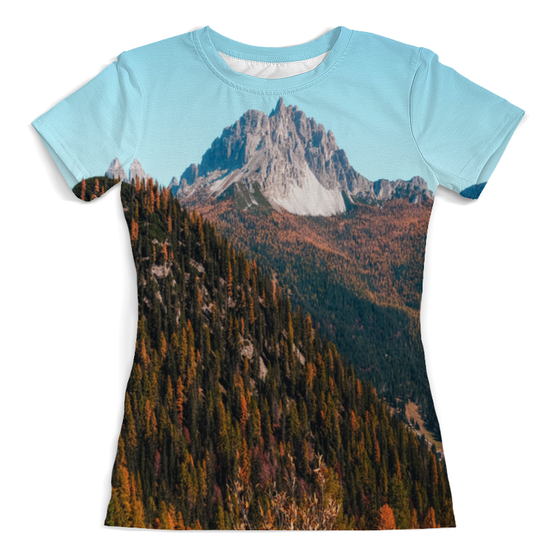 Printio Футболка с полной запечаткой (женская) Скалы и лес printio футболка с полной запечаткой женская снежные скалы