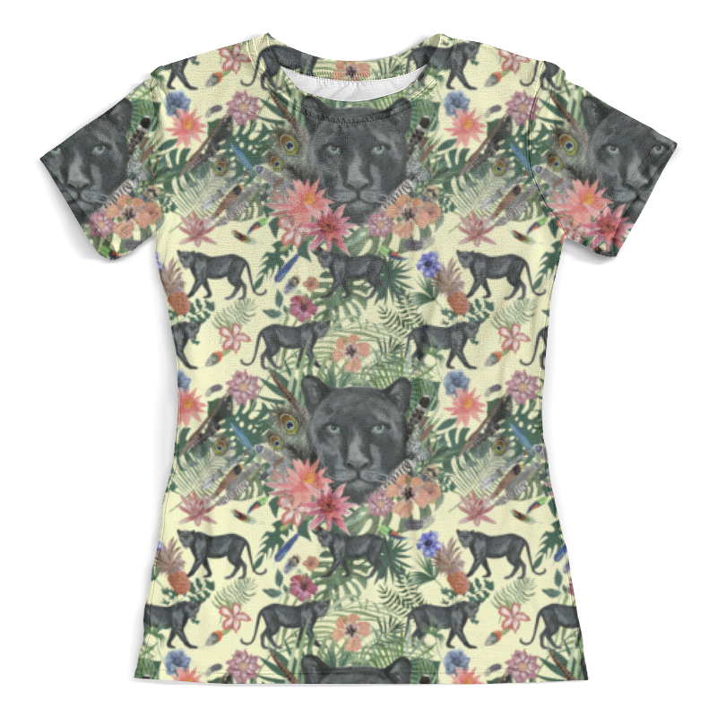 Printio Футболка с полной запечаткой (женская) Flora & panther design (day) printio футболка с полной запечаткой женская flora