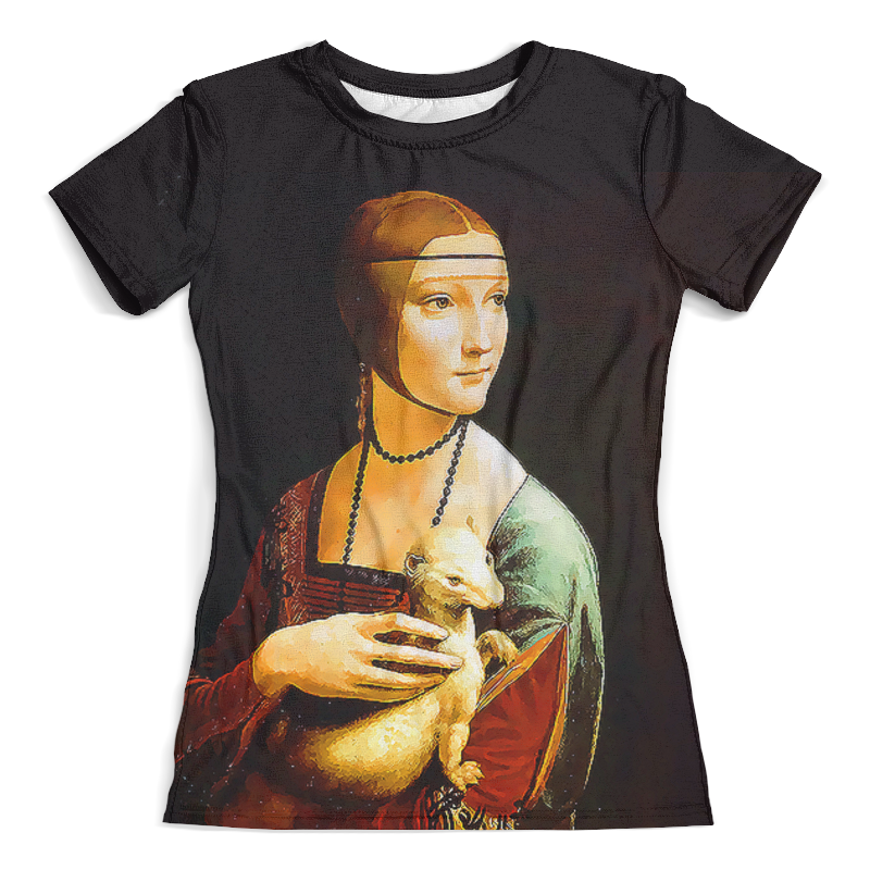 Printio Футболка с полной запечаткой (женская) Дама с горностаем printio футболка с полной запечаткой женская дама с горностаем