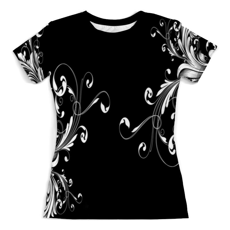 Printio Футболка с полной запечаткой (женская) Белые узоры