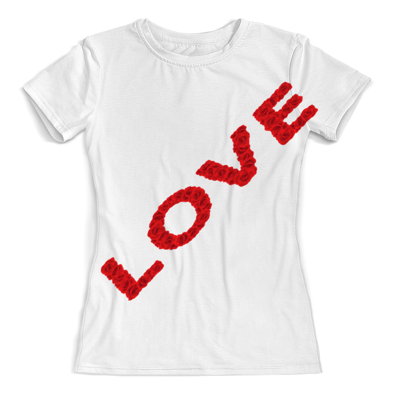 Printio Футболка с полной запечаткой (женская) Надпись-love printio футболка с полной запечаткой женская надпись love
