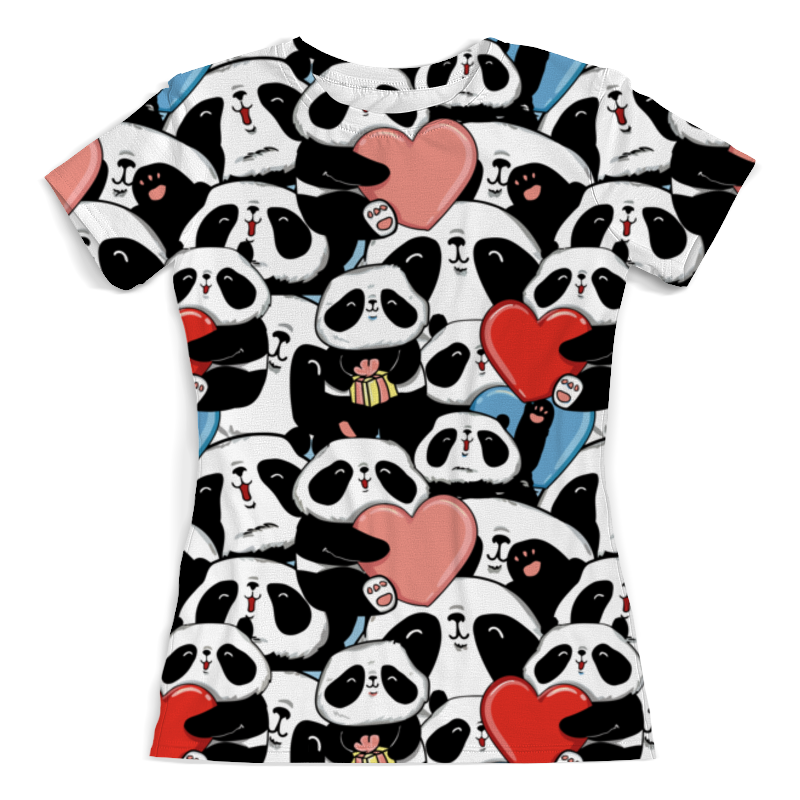Printio Футболка с полной запечаткой (женская) Пандяшки printio футболка с полной запечаткой женская кот с сердечками