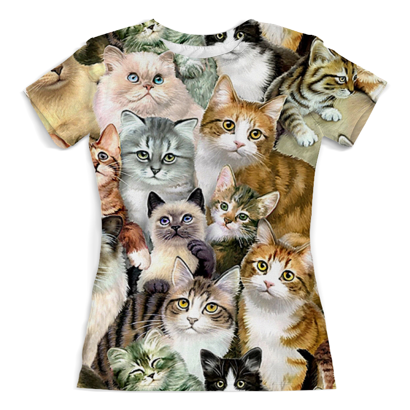 Printio Футболка с полной запечаткой (женская) Кошки printio футболка с полной запечаткой женская кошки креатив