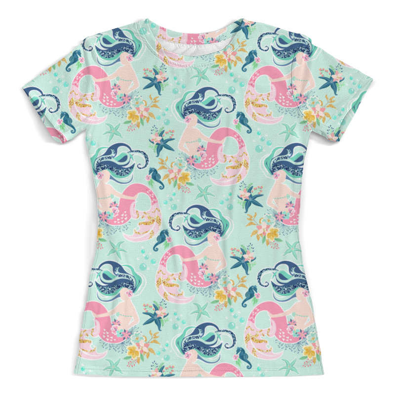 Printio Футболка с полной запечаткой (женская) Русалка printio футболка с полной запечаткой женская русалка в аквариуме