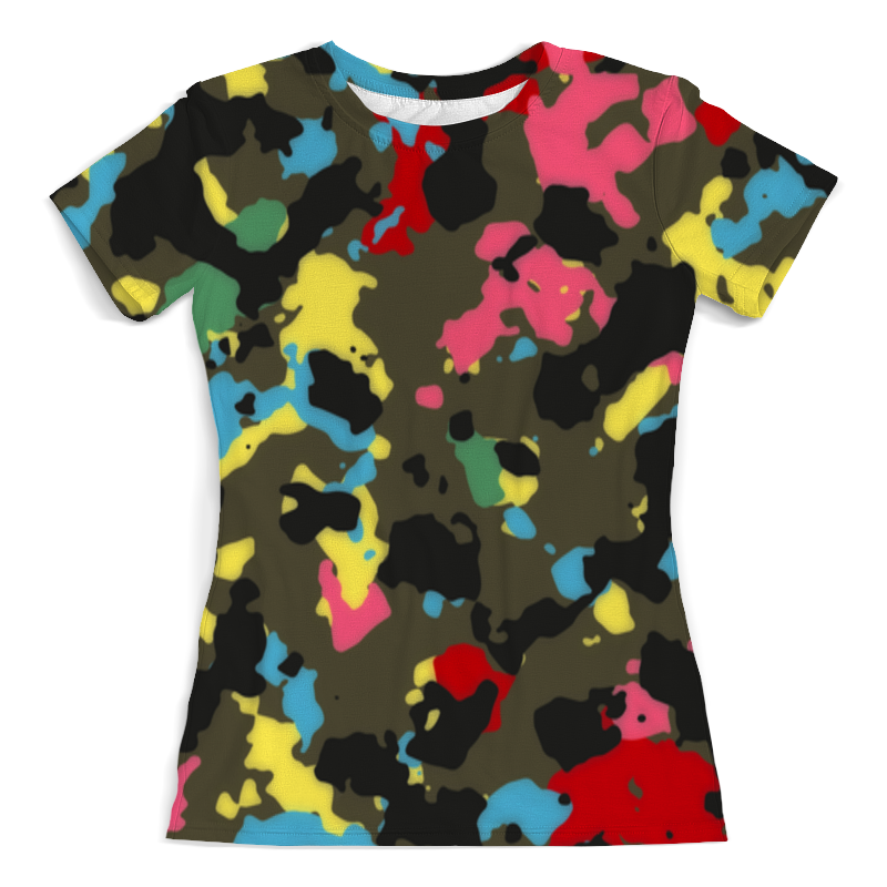 Printio Футболка с полной запечаткой (женская) Цветной камуфляж printio футболка с полной запечаткой женская цветной калейдоскоп