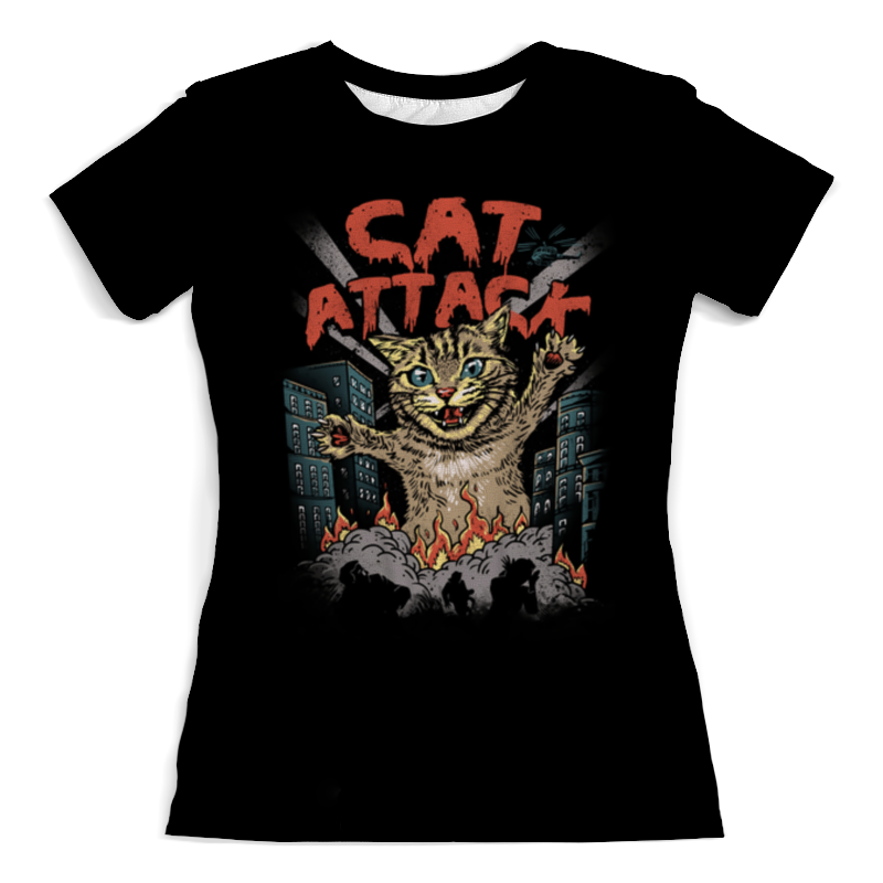Printio Футболка с полной запечаткой (женская) Cat attack printio футболка с полной запечаткой женская skateboarding cat