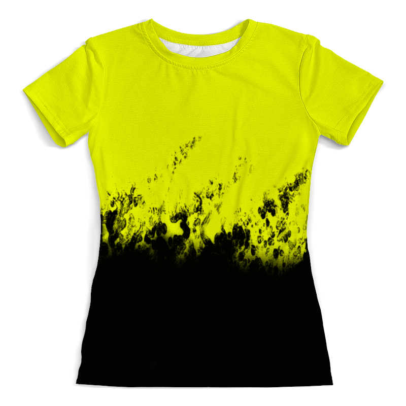 Printio Футболка с полной запечаткой (женская) Желто-черные краски printio футболка с полной запечаткой женская желто синие краски