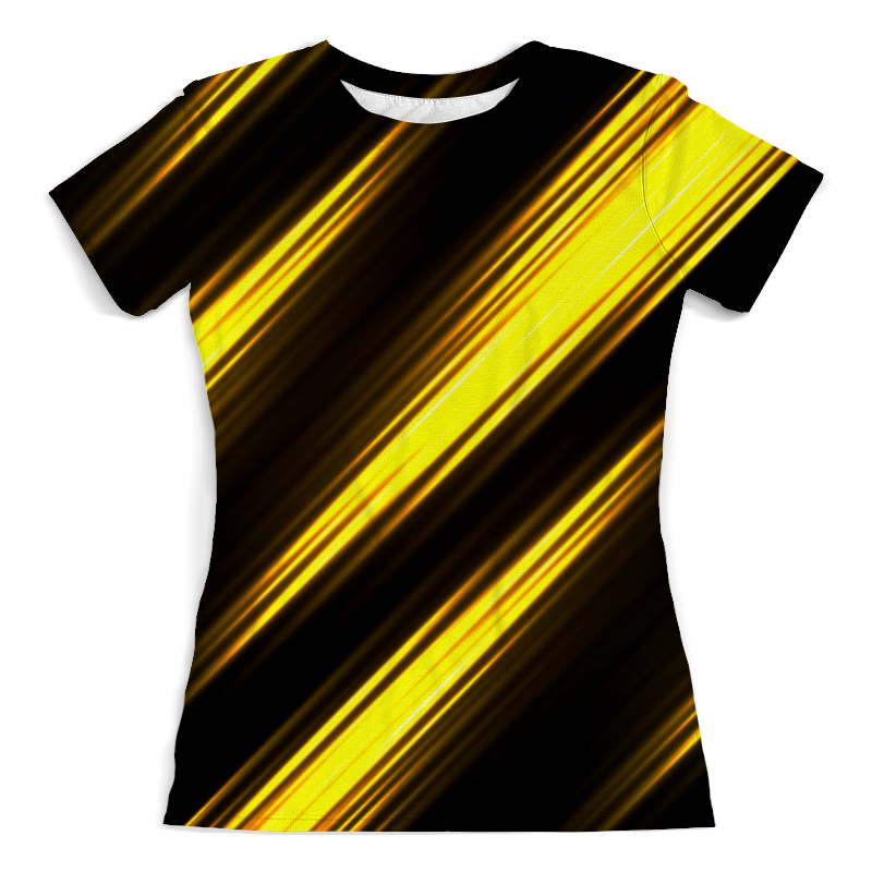 Printio Футболка с полной запечаткой (женская) Желтые полосы printio футболка с полной запечаткой женская желтые цветы
