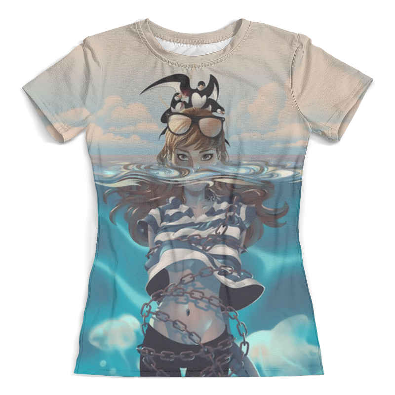 Printio Футболка с полной запечаткой (женская) Морское приключение (1) printio футболка с полной запечаткой женская футболка морское дно