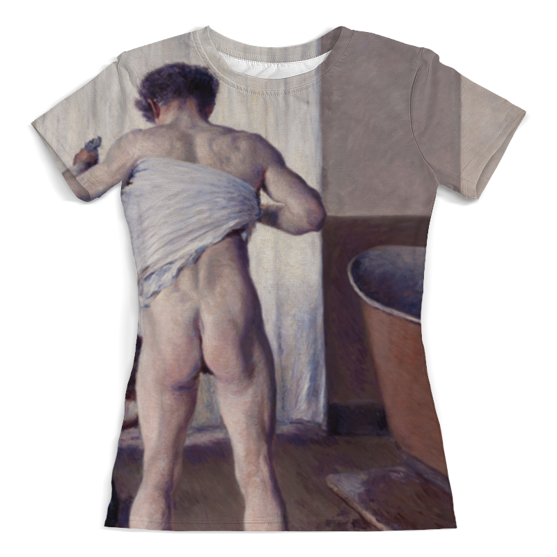 Printio Футболка с полной запечаткой (женская) Мужчина в ванной (картина кайботта) printio тетрадь на пружине мужчина в ванной картина кайботта