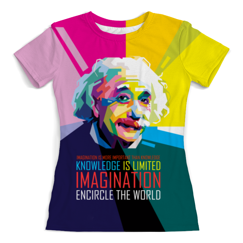 printio футболка с полной запечаткой женская альберт эйнштейн Printio Футболка с полной запечаткой (женская) Альберт эйнштейн