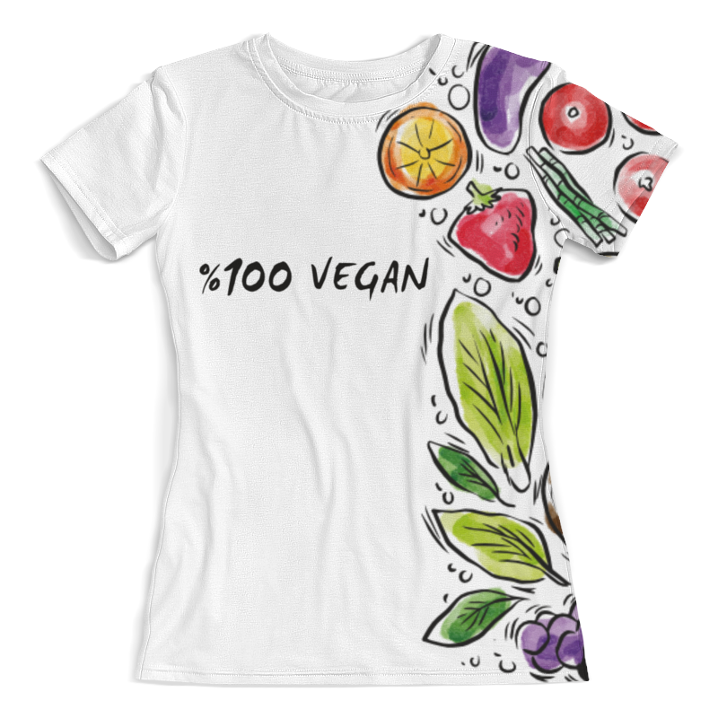 Printio Футболка с полной запечаткой (женская) 100% vegan printio футболка с полной запечаткой женская panda vegan