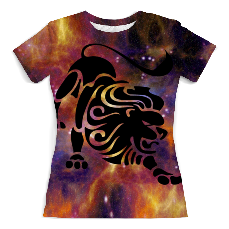 printio футболка с полной запечаткой мужская зодиак лев Printio Футболка с полной запечаткой (женская) Лев - серия зодиак