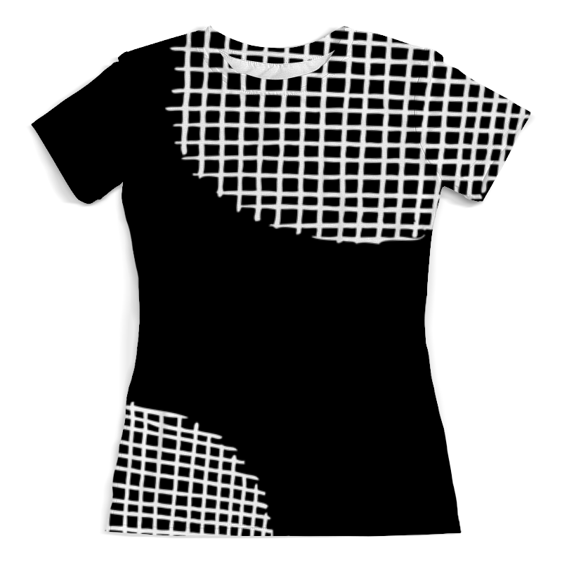 Printio Футболка с полной запечаткой (женская) Круговой сектор-решётка printio футболка с полной запечаткой женская белый горох на чёрном фоне