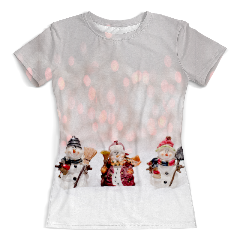 Printio Футболка с полной запечаткой (женская) Три снеговика printio футболка с полной запечаткой женская три печеньки