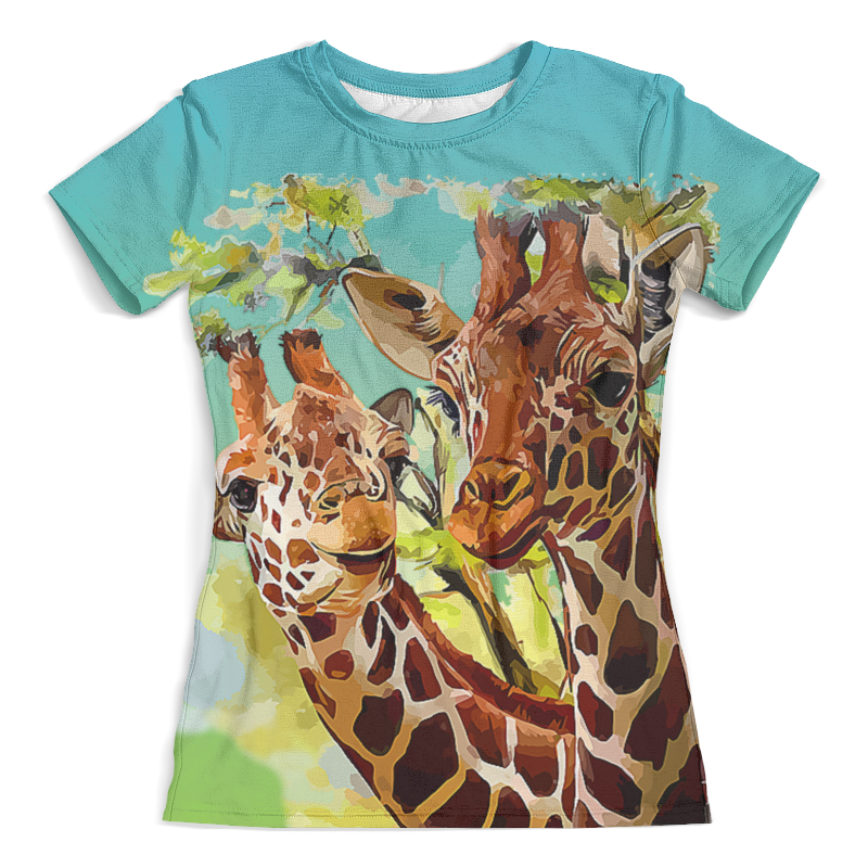 Printio Футболка с полной запечаткой (женская) Жирафы printio футболка с полной запечаткой женская жирафы в сладком лесу