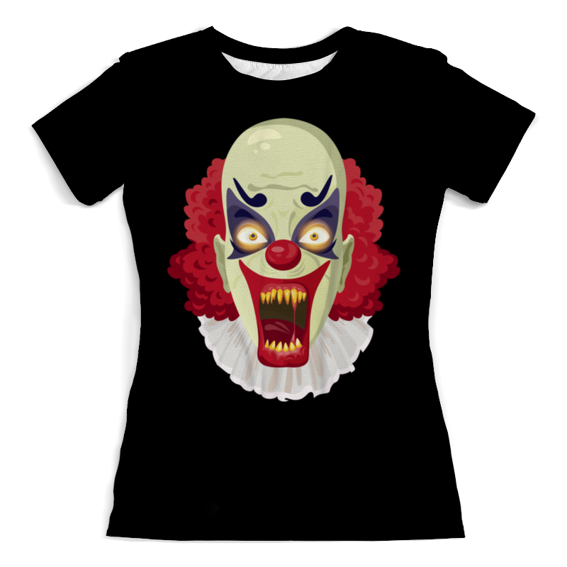 Printio Футболка с полной запечаткой (женская) Злой клоун printio футболка с полной запечаткой мужская злой клоун