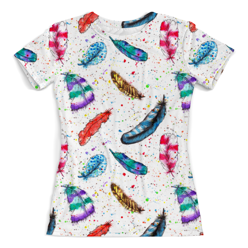 Printio Футболка с полной запечаткой (женская) Перья printio футболка с полной запечаткой женская цветной калейдоскоп