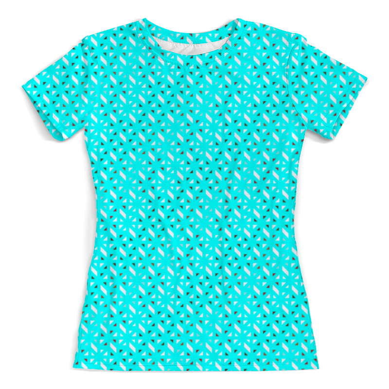 Printio Футболка с полной запечаткой (женская) Голубой геометрический узор printio футболка с полной запечаткой женская красивый узор на белом фоне