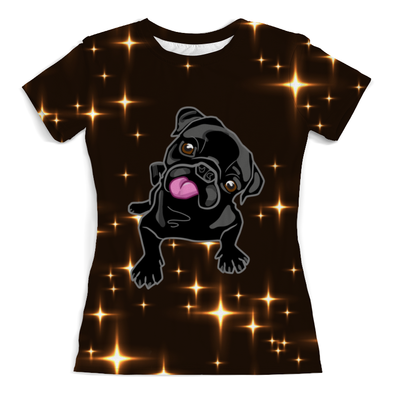 Printio Футболка с полной запечаткой (женская) Черный пес printio футболка с полной запечаткой женская пес снупи
