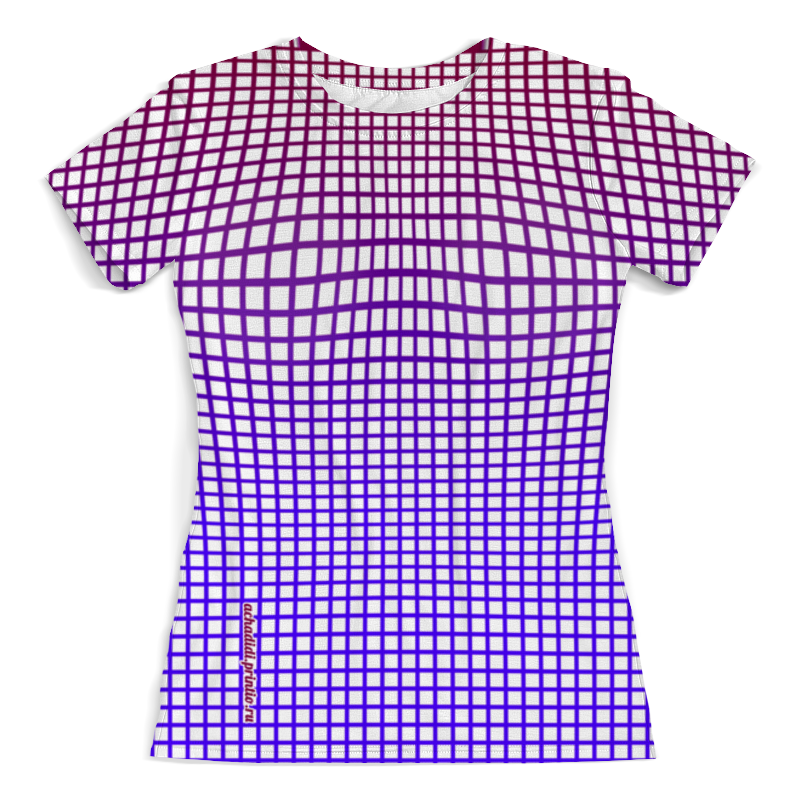 Printio Футболка с полной запечаткой (женская) Клетки футболки увеличивают грудь