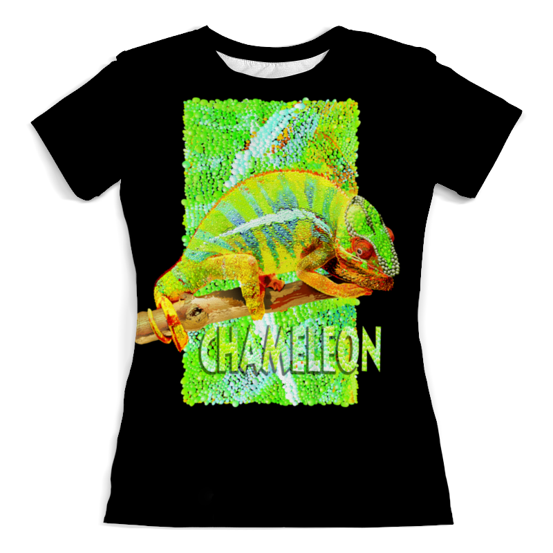 Printio Футболка с полной запечаткой (женская) Хамелеон.