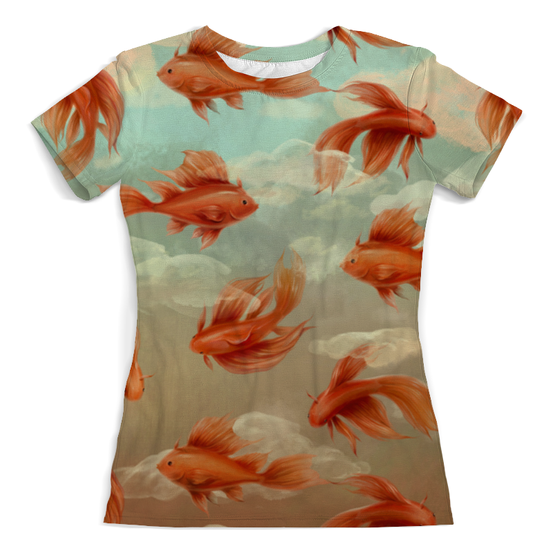 Printio Футболка с полной запечаткой (женская) Золотые рыбки printio футболка с полной запечаткой женская золотые рыбки