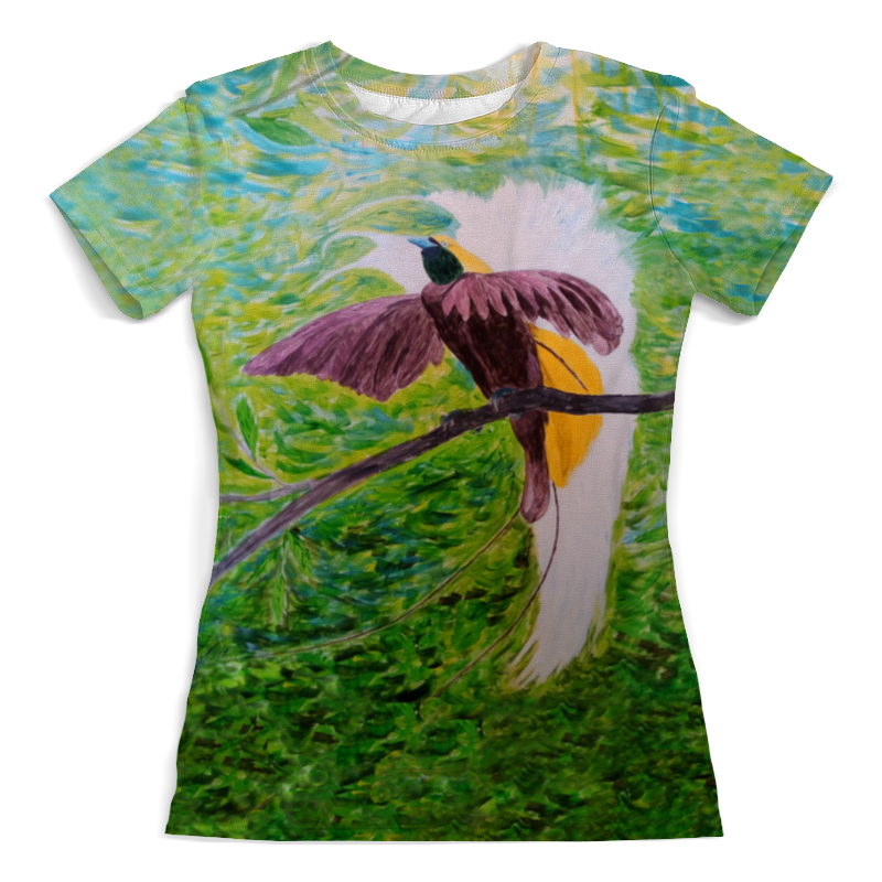 Printio Футболка с полной запечаткой (женская) Райская птица printio футболка с полной запечаткой женская нитчатая райская птица даниэль эллиот
