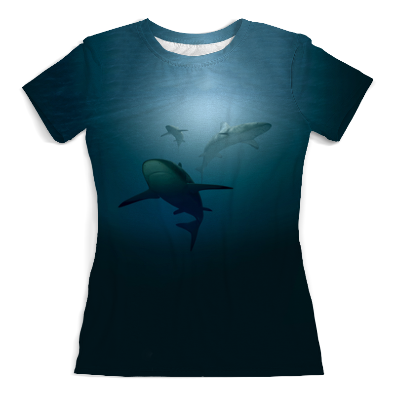Printio Футболка с полной запечаткой (женская) Акула printio футболка с полной запечаткой женская акула и дельфинчик