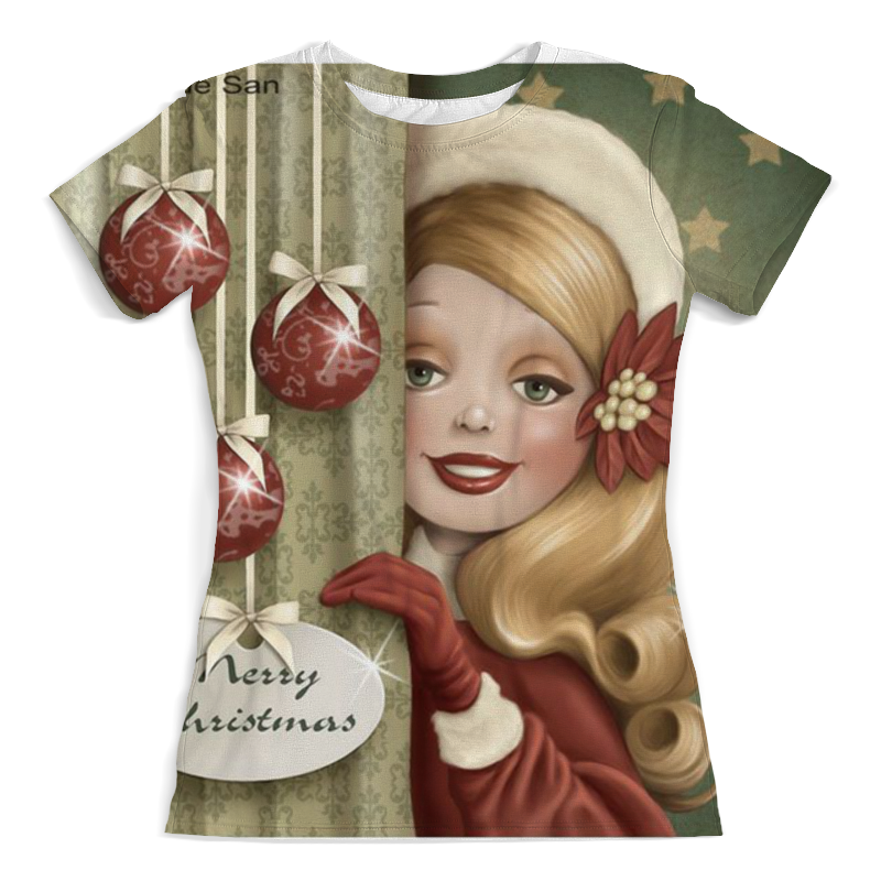 Printio Футболка с полной запечаткой (женская) Merry christmas. счастливого рождества printio футболка с полной запечаткой женская merry christmas рокер санта
