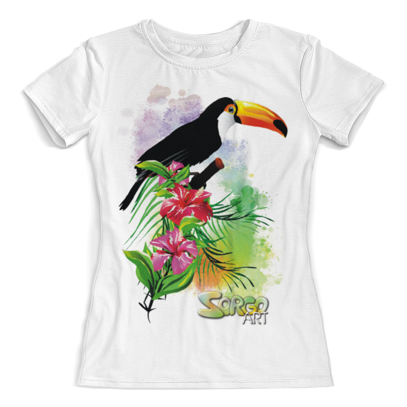 Printio Футболка с полной запечаткой (женская) Тропические птицы. от зорго-арт printio футболка с полной запечаткой женская летнее настроение