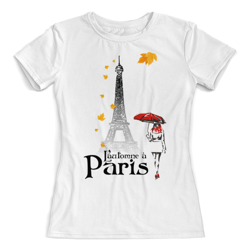 Printio Футболка с полной запечаткой (женская) Осень в париже. printio фартук с полной запечаткой осень в париже