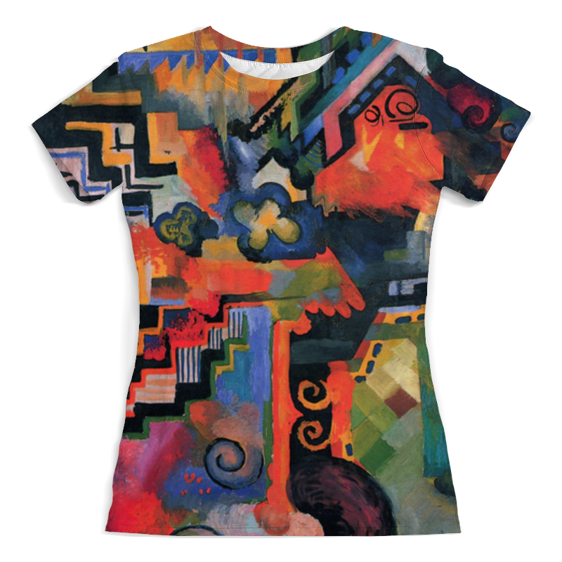Printio Футболка с полной запечаткой (женская) Цветовая композиция (август маке) printio футболка классическая цветовая композиция август маке