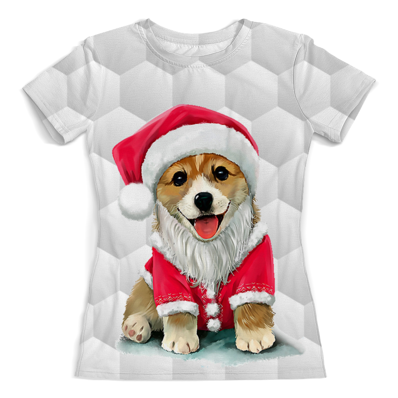 Printio Футболка с полной запечаткой (женская) Собака - символ нового года