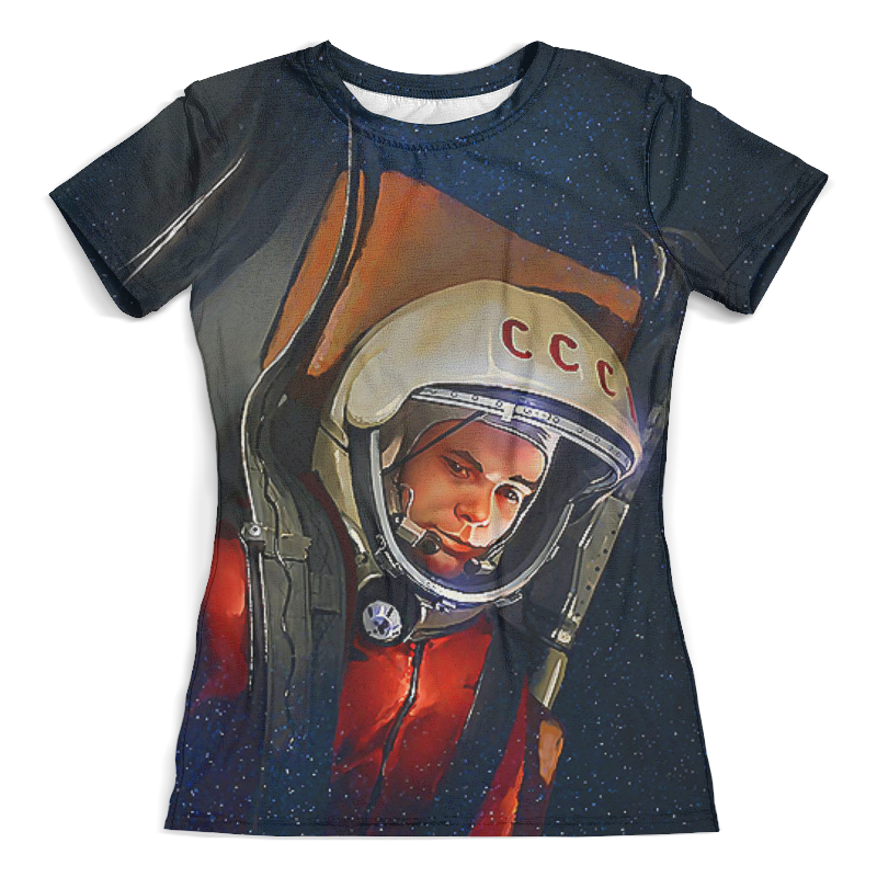Printio Футболка с полной запечаткой (женская) Gagarin printio футболка с полной запечаткой мужская gagarin