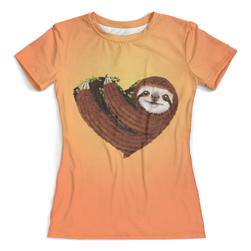 Printio Футболка с полной запечаткой (женская) Ленивец printio футболка с полной запечаткой женская ленивец