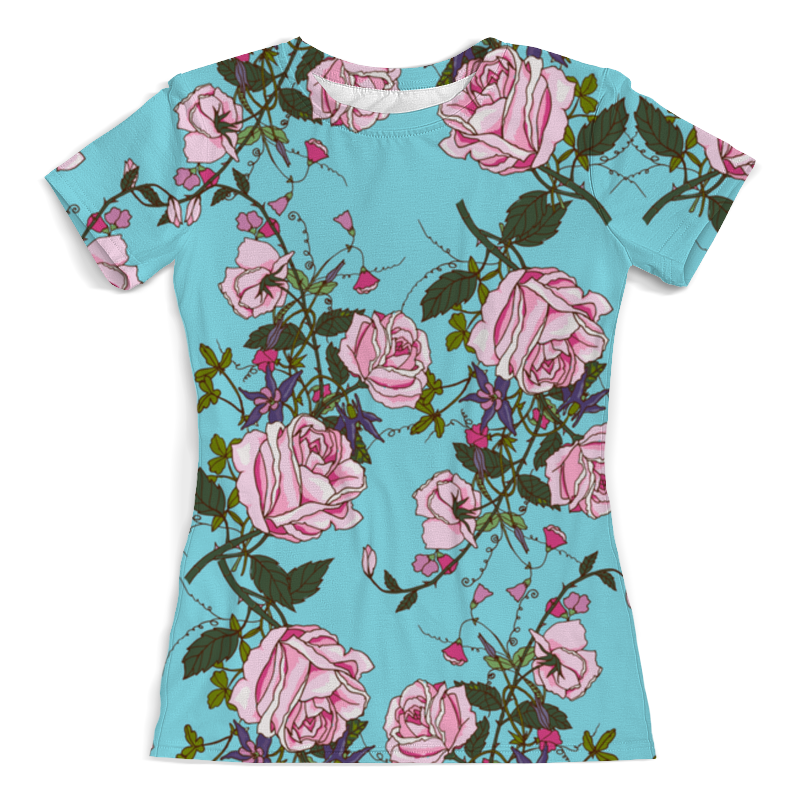 Printio Футболка с полной запечаткой (женская) Розы в цвету printio футболка с полной запечаткой женская маки в цвету