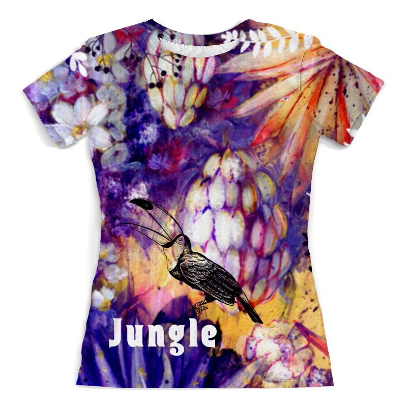 Printio Футболка с полной запечаткой (женская) Jungle. яркий закат в джунглях