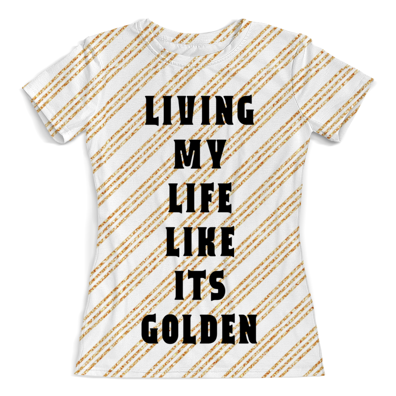 Printio Футболка с полной запечаткой (женская) Золотая жизнь printio футболка с полной запечаткой женская золотая жизнь