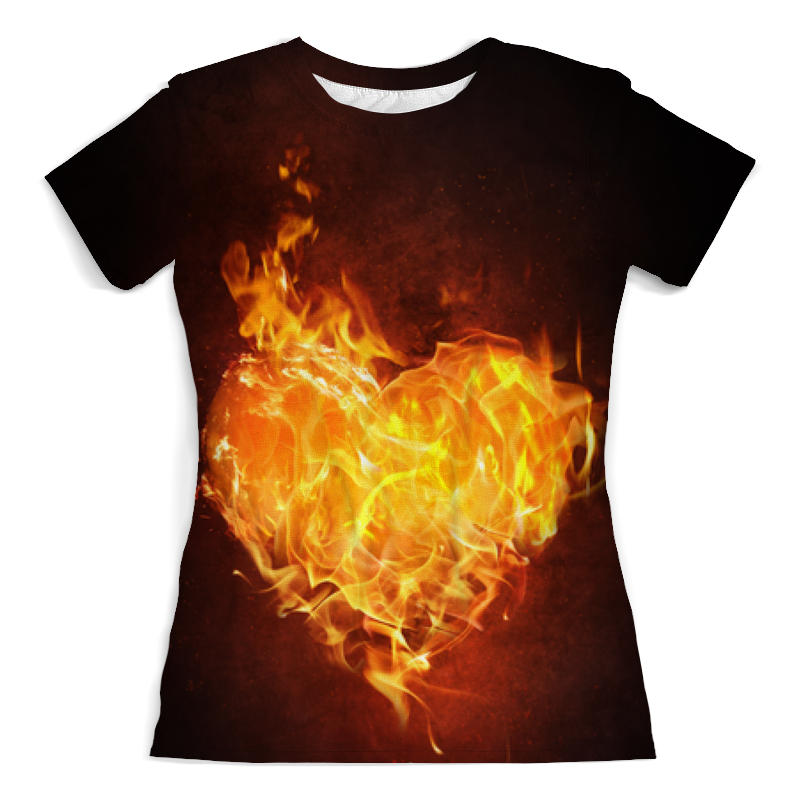 Printio Футболка с полной запечаткой (женская) Огненное сердце printio футболка с полной запечаткой мужская огненное сердце