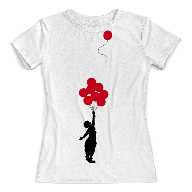 Printio Футболка с полной запечаткой (женская) Клоун аппликации воздушными шариками дом шар дерево