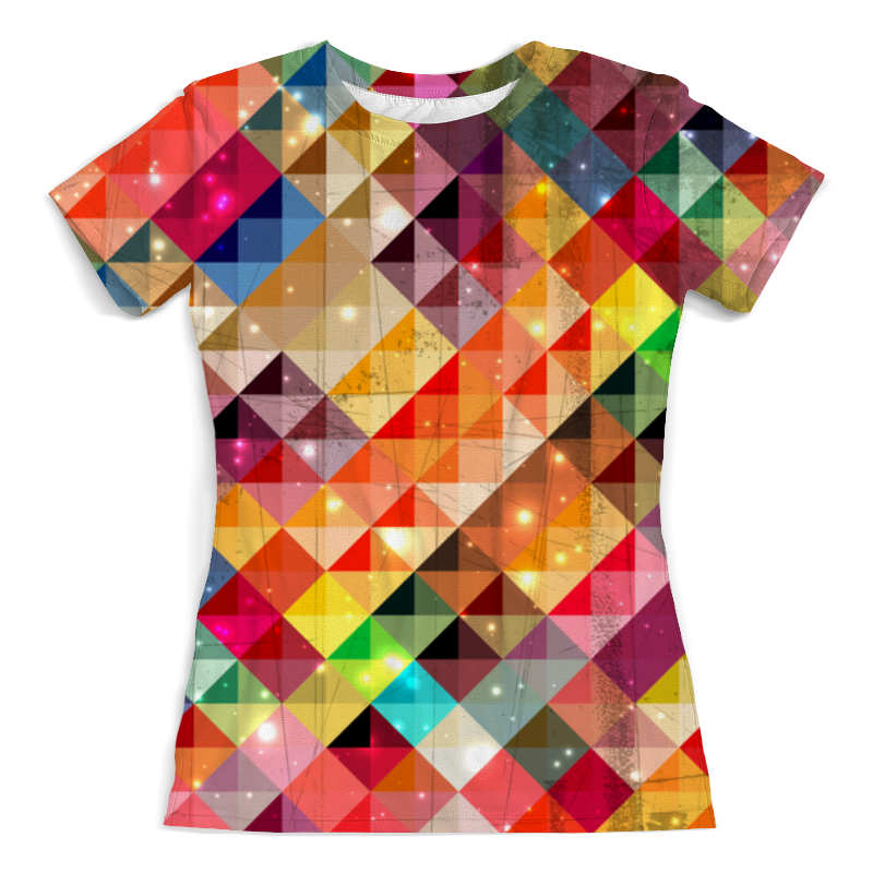 printio футболка с полной запечаткой женская цветные шестеренки Printio Футболка с полной запечаткой (женская) Цветные треугольники