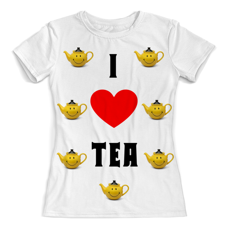 Printio Футболка с полной запечаткой (женская) Я люблю чай printio футболка с полной запечаткой женская я люблю чай