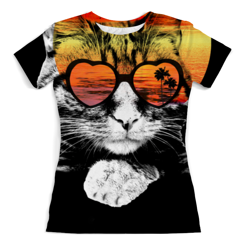 Printio Футболка с полной запечаткой (женская) Солнечный кот printio футболка с полной запечаткой для мальчиков солнечный кот
