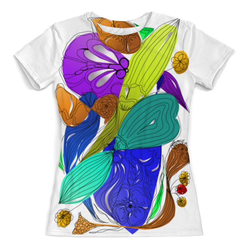 Printio Футболка с полной запечаткой (женская) Разноцветный луг printio футболка с полной запечаткой мужская стрекоза