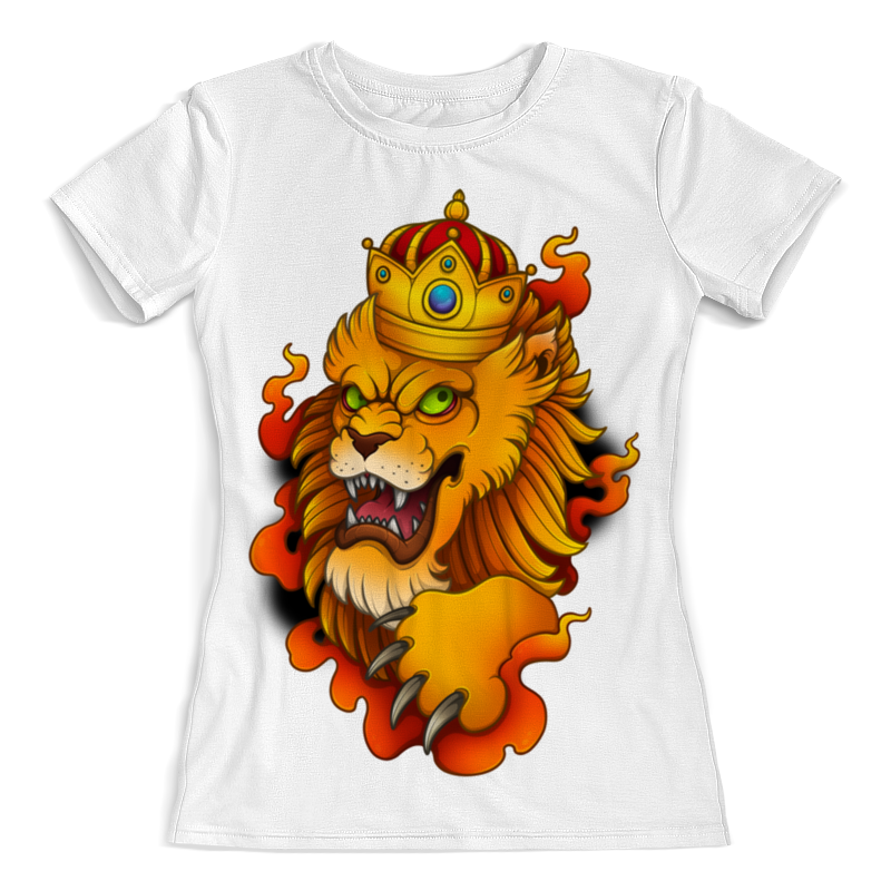 Printio Футболка с полной запечаткой (женская) Лев с короной printio футболка с полной запечаткой мужская лев с короной