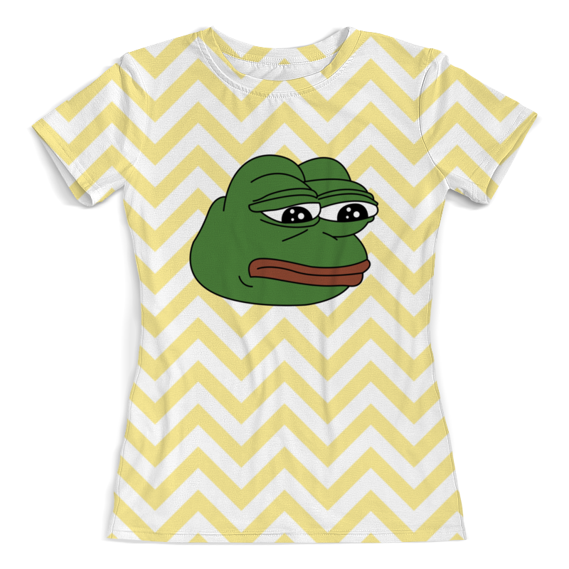 Printio Футболка с полной запечаткой (женская) Грустная лягушка printio футболка с полной запечаткой женская киркоров мем