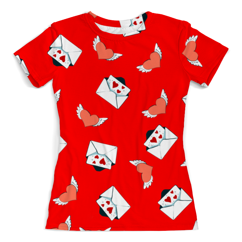 Printio Футболка с полной запечаткой (женская) Сердечки printio футболка с полной запечаткой женская красные сердечки