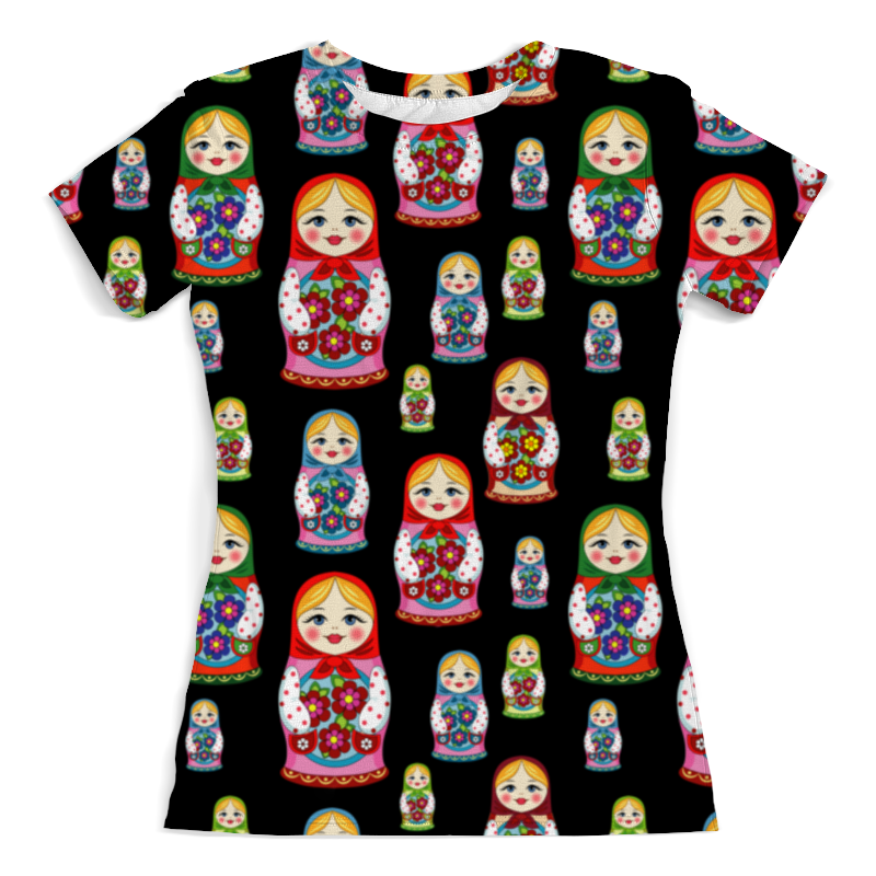 Printio Футболка с полной запечаткой (женская) Матрёшки printio футболка с полной запечаткой для девочек матрёшки