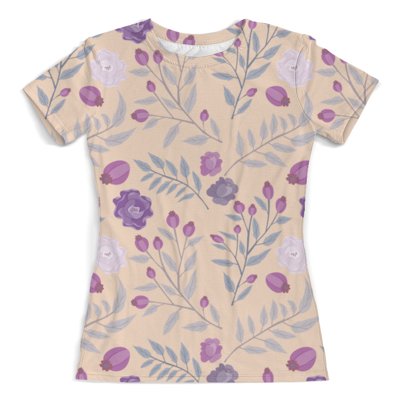 Printio Футболка с полной запечаткой (женская) Цветы